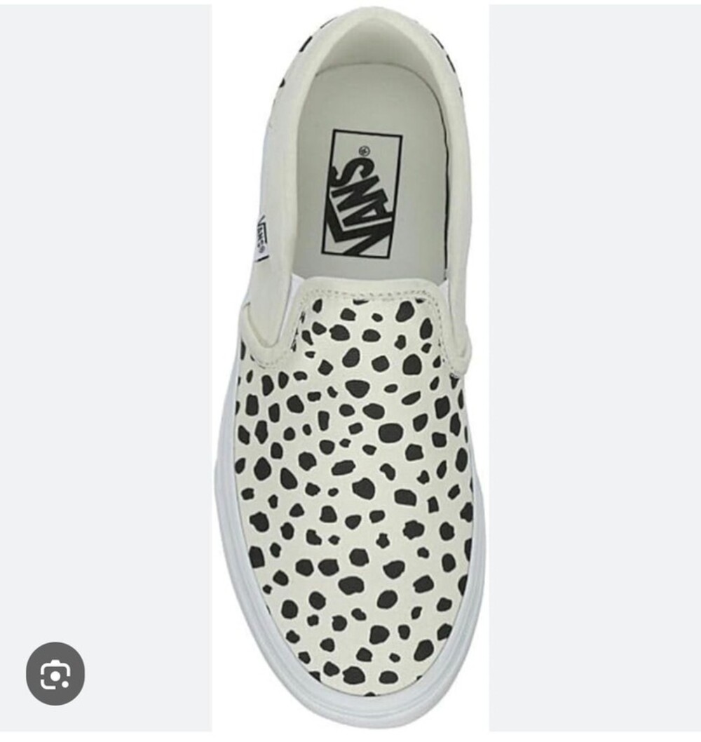 Vans Asher Dots Black Ink Slip-On Sneakers Women's Size 11